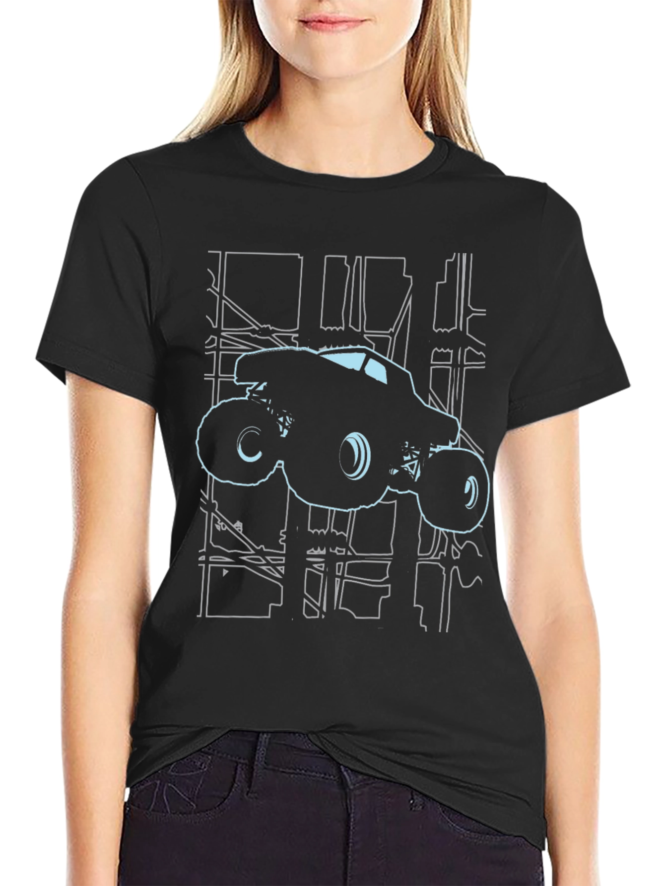 Monster Truck Graphic Tee - Black