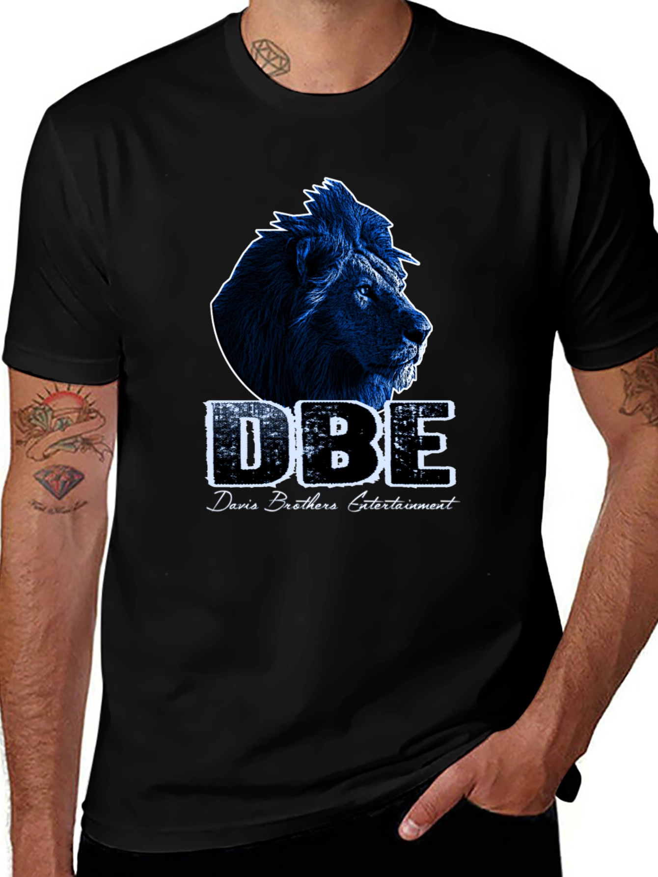 DBE Lion Graphic Black T-Shirt