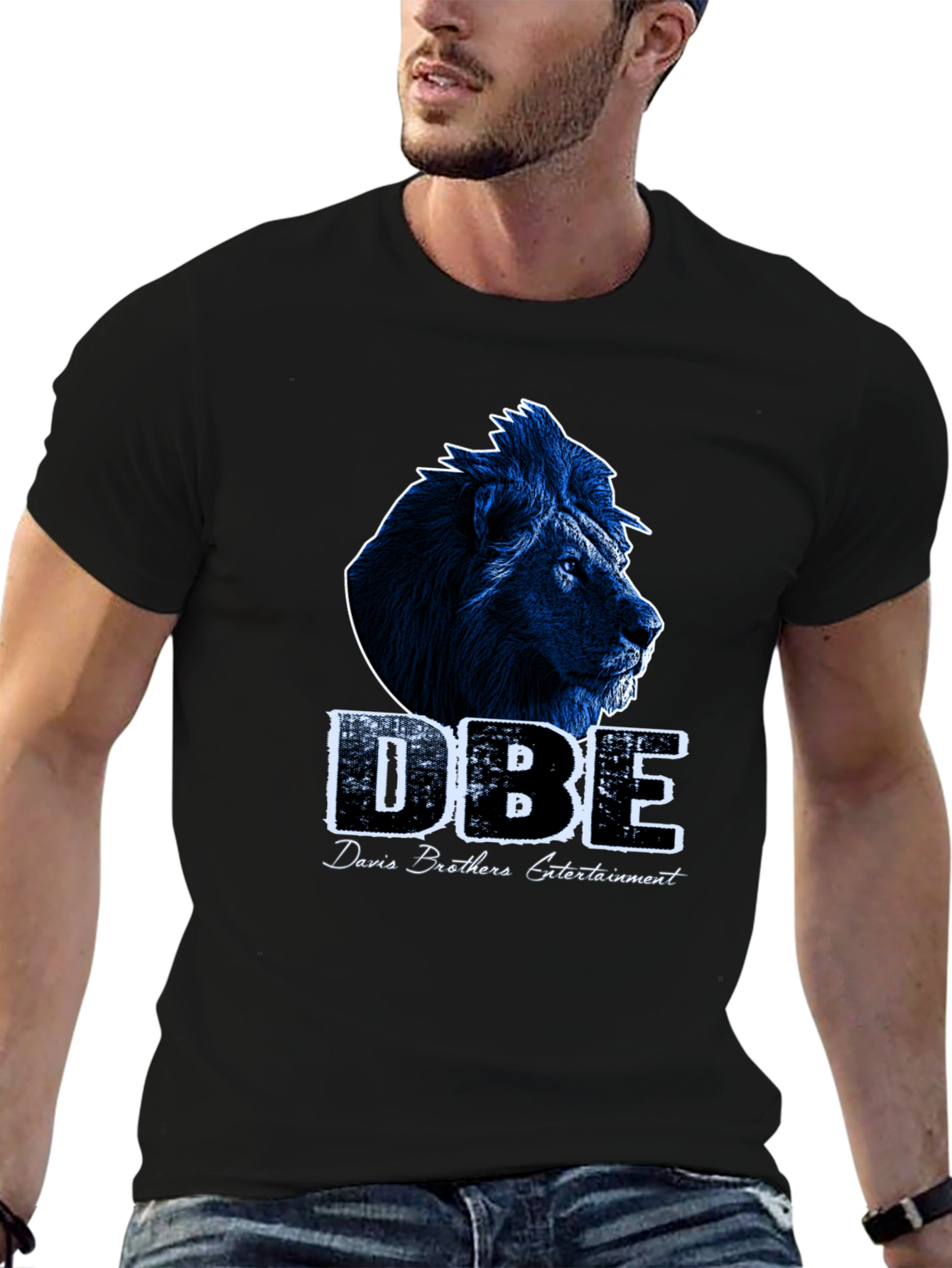 DBE Lion Graphic Black T-Shirt
