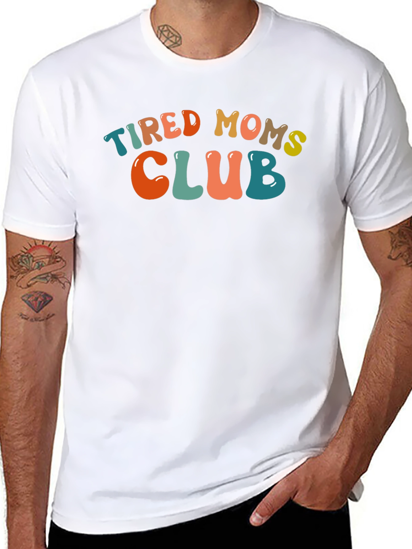 Tired Moms Club Graphic Tee - Trendy Comfort