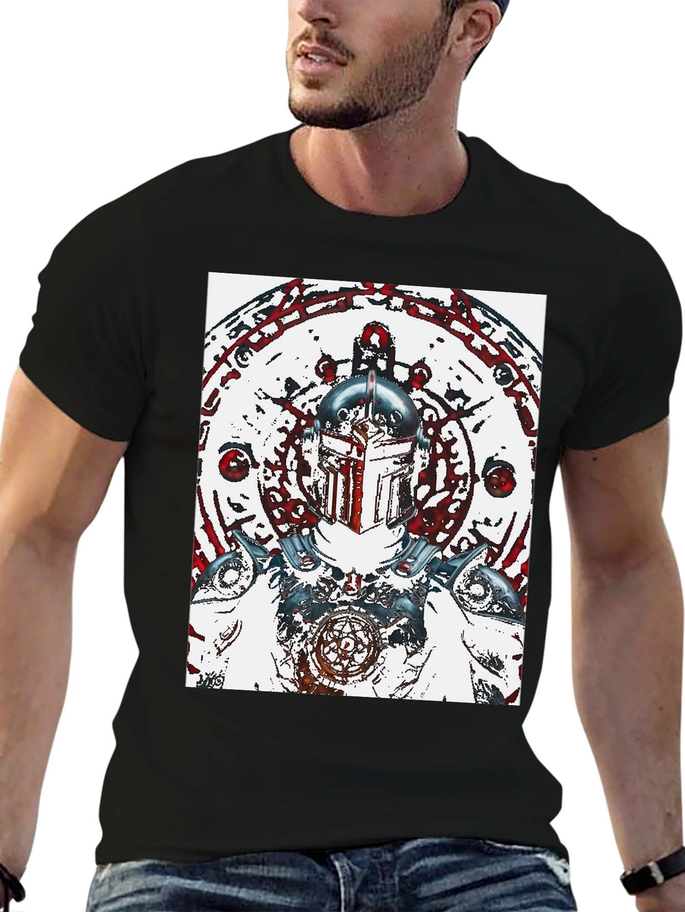 Warrior Graphic Black T-Shirt