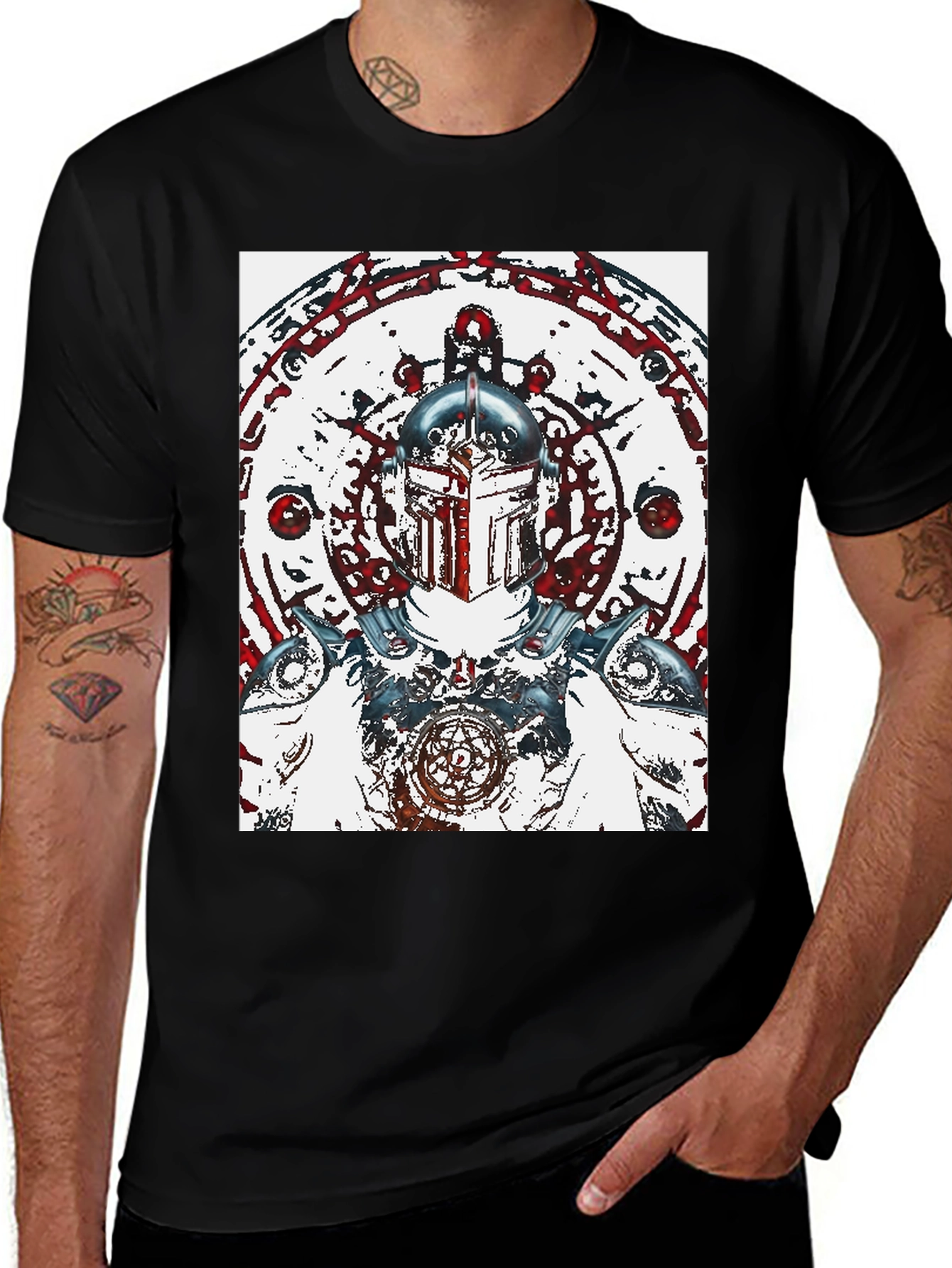 Warrior Graphic Black T-Shirt