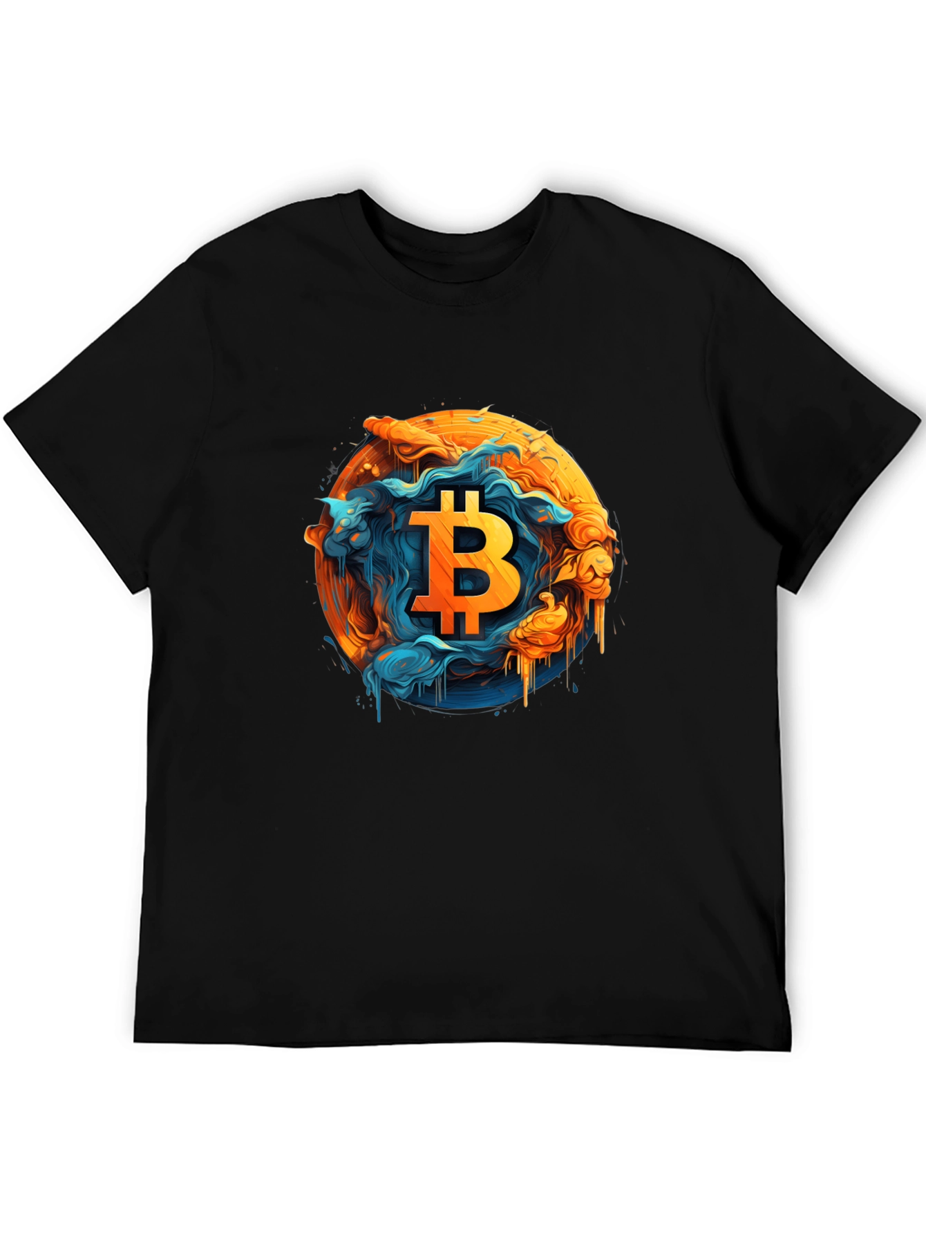 Bitcoin Art Graphic Tee - Black