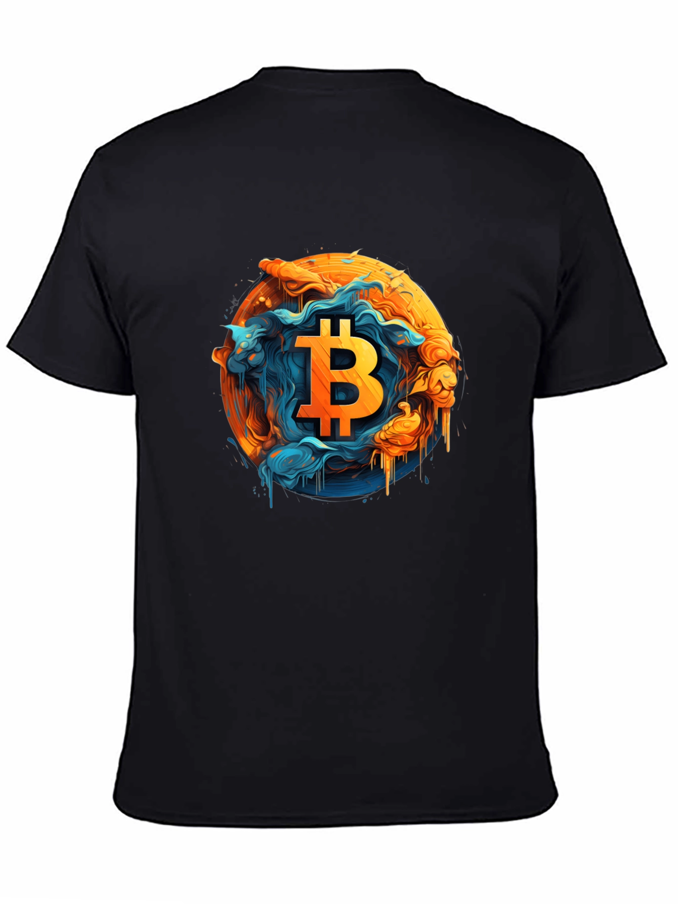 Bitcoin Art Graphic Tee - Black