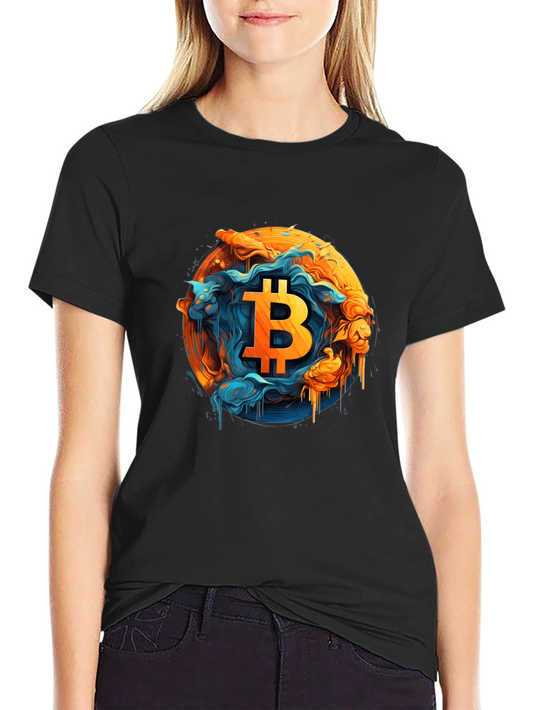 Bitcoin Art Graphic Tee - Black