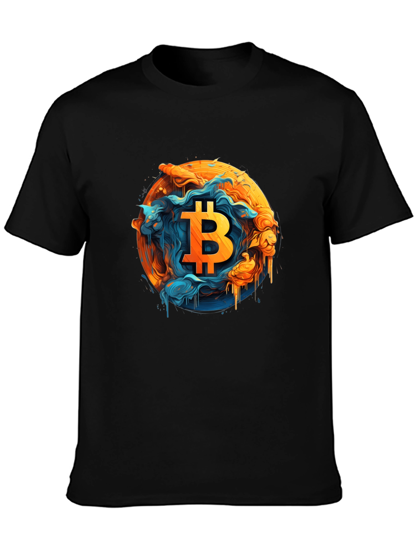 Bitcoin Art Graphic Tee - Black