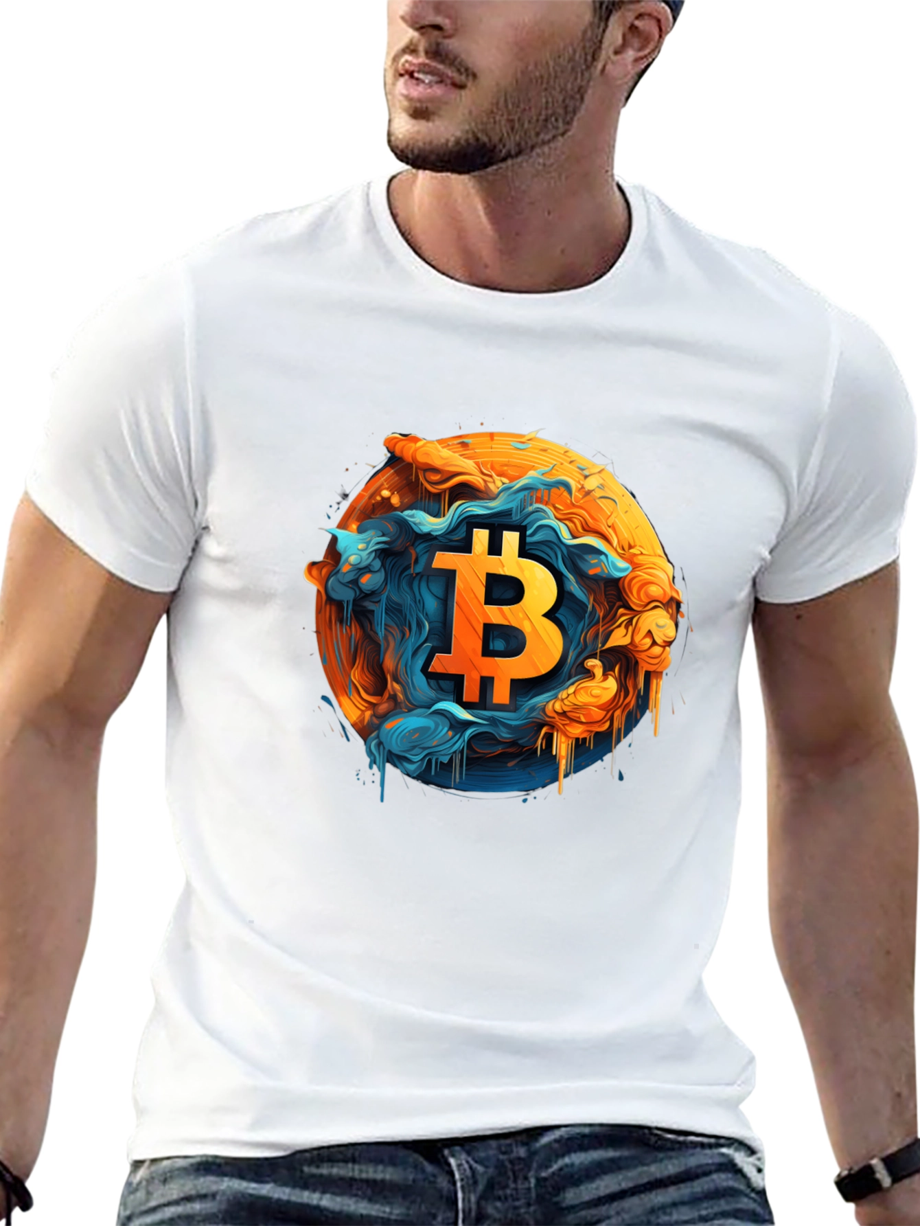 Bitcoin Art Graphic Tee - Black
