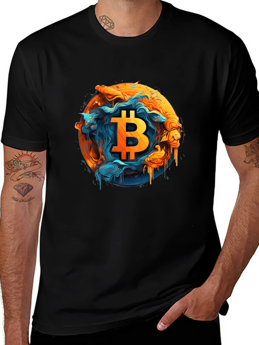 Bitcoin Art Graphic Tee - Black