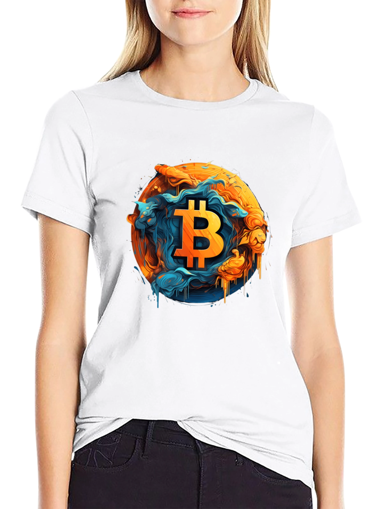Bitcoin Art Graphic Tee - Black