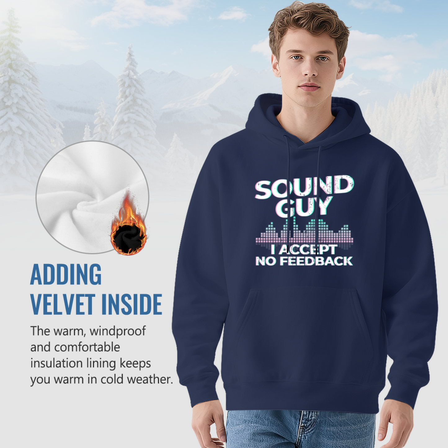 Sound Guy No Feedback Music Equalizer Hoodie, Soft Audio Lover Pullover
