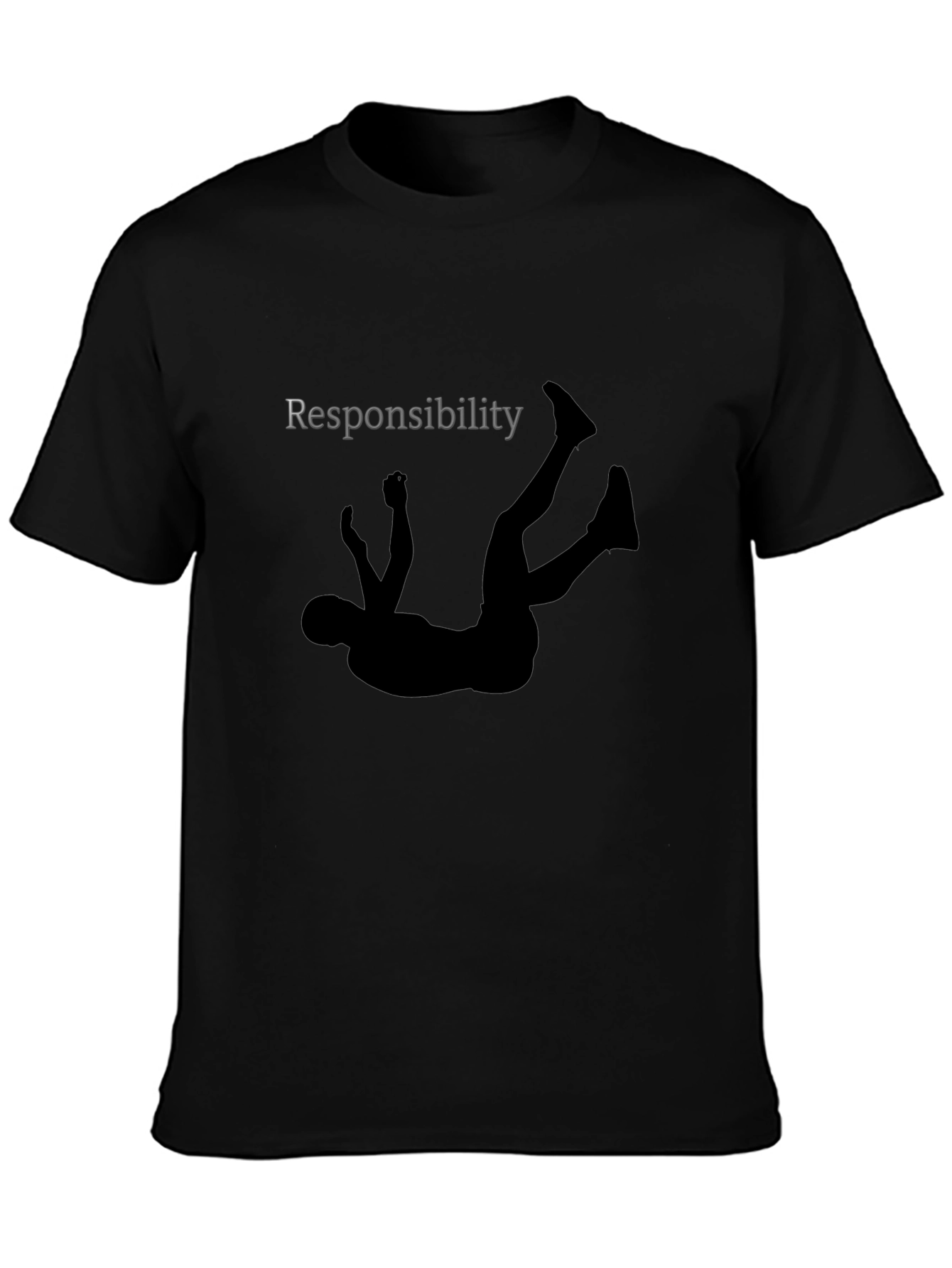 Responsibility Falling Graphic Tee - Black