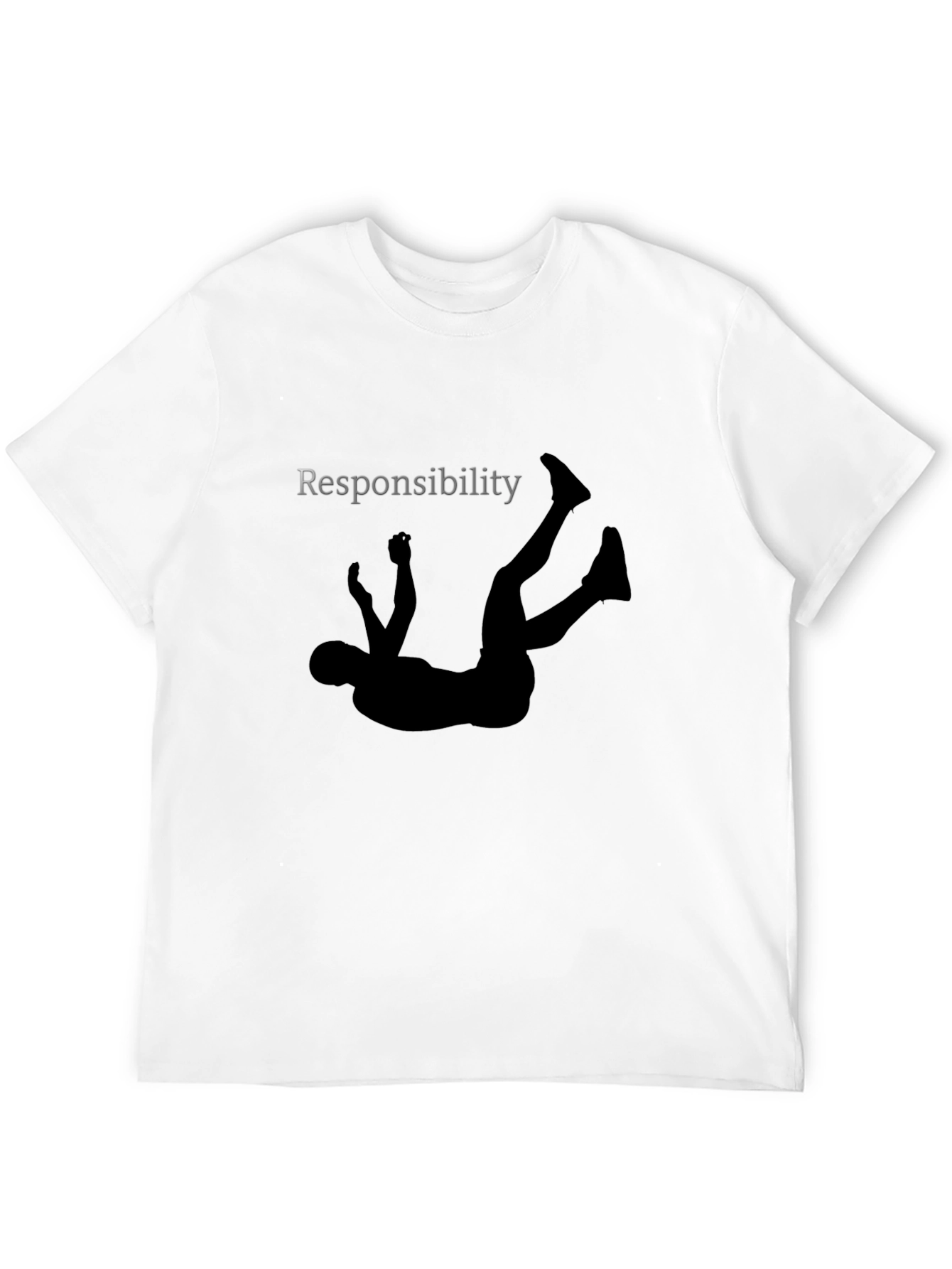 Responsibility Falling Graphic Tee - Black