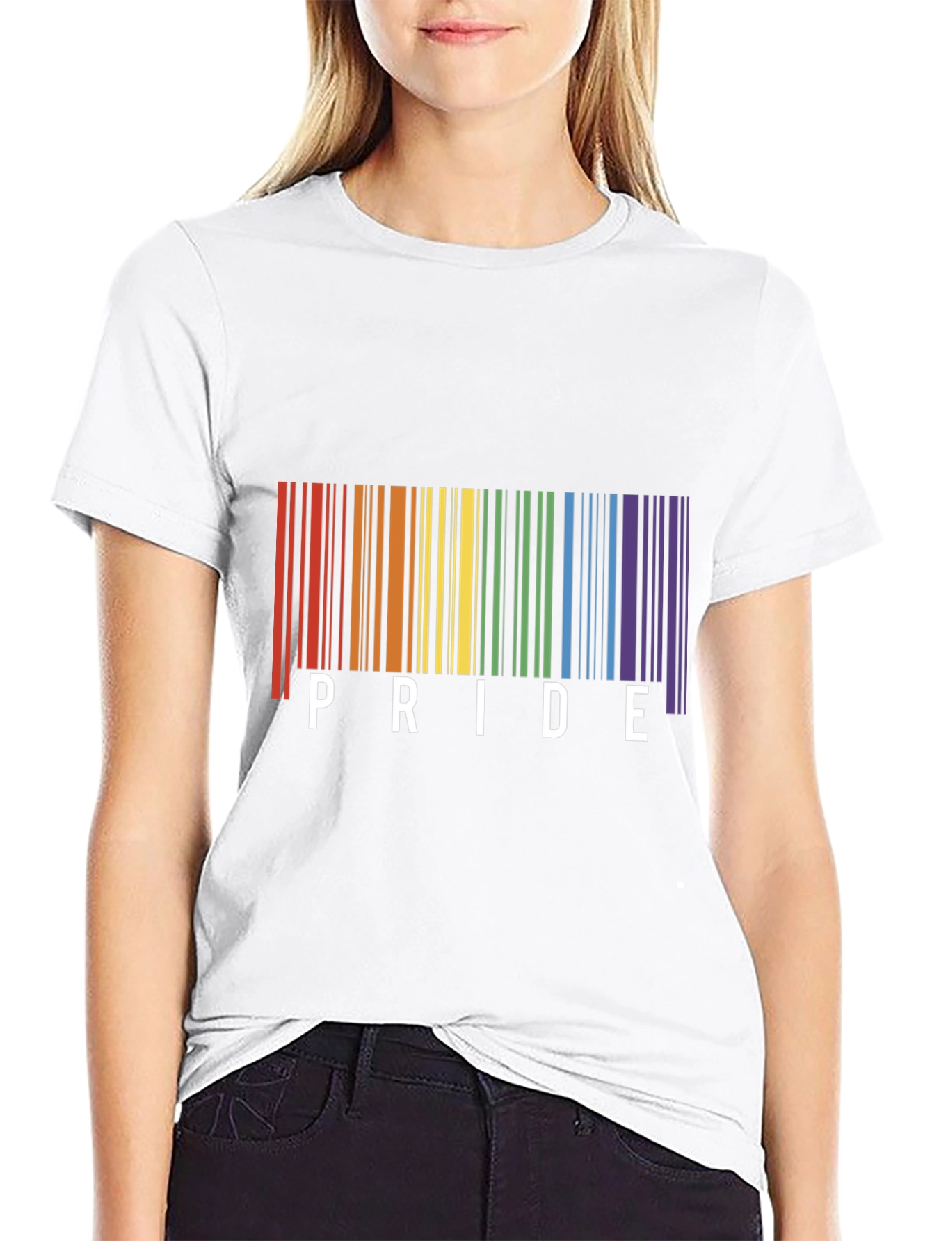 Pride Barcode T-Shirt - Black LGBTQ+ Pride Tee