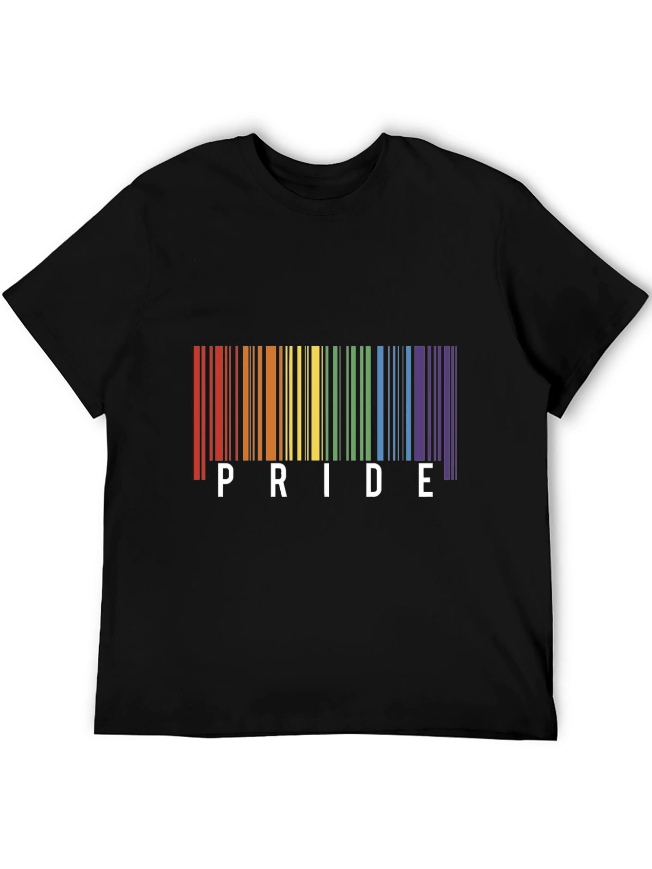 Pride Barcode T-Shirt - Black LGBTQ+ Pride Tee