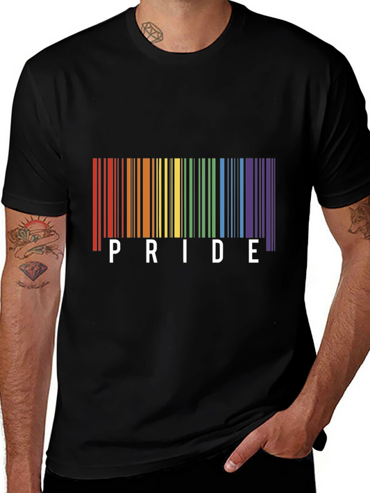 Pride Barcode T-Shirt - Black LGBTQ+ Pride Tee