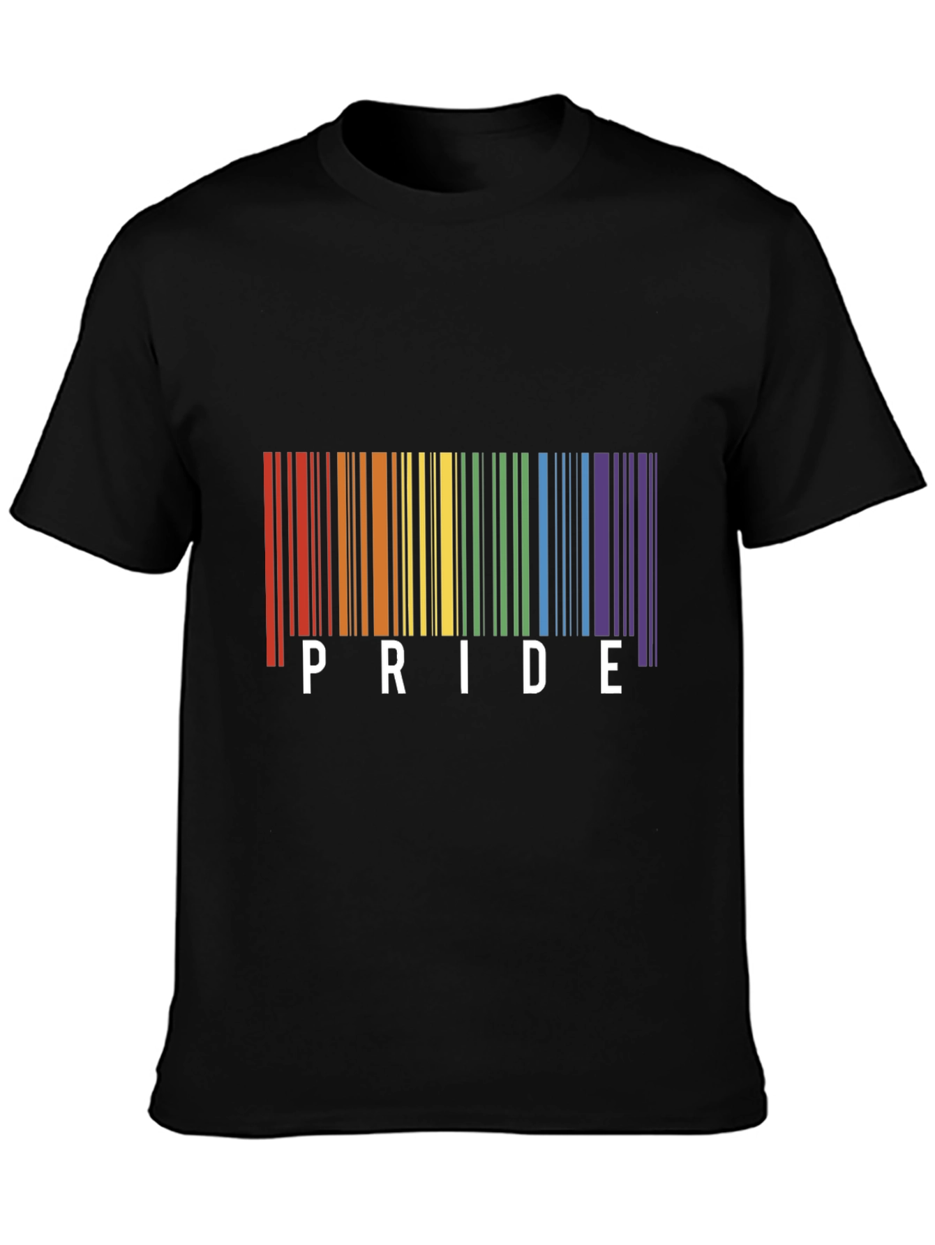 Pride Barcode T-Shirt - Black LGBTQ+ Pride Tee
