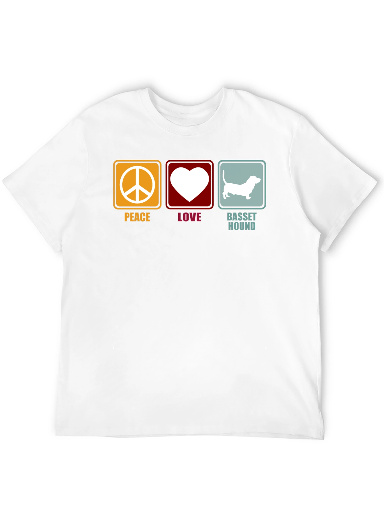 Peace Love Basset Hound T-Shirt