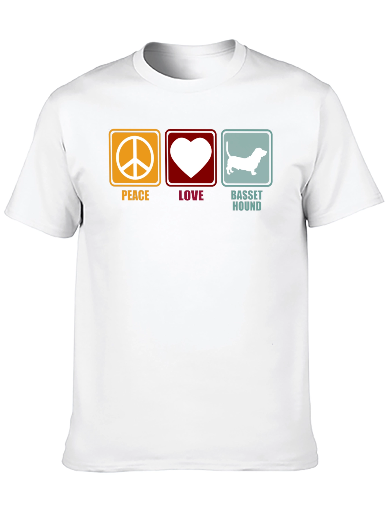 Peace Love Basset Hound T-Shirt