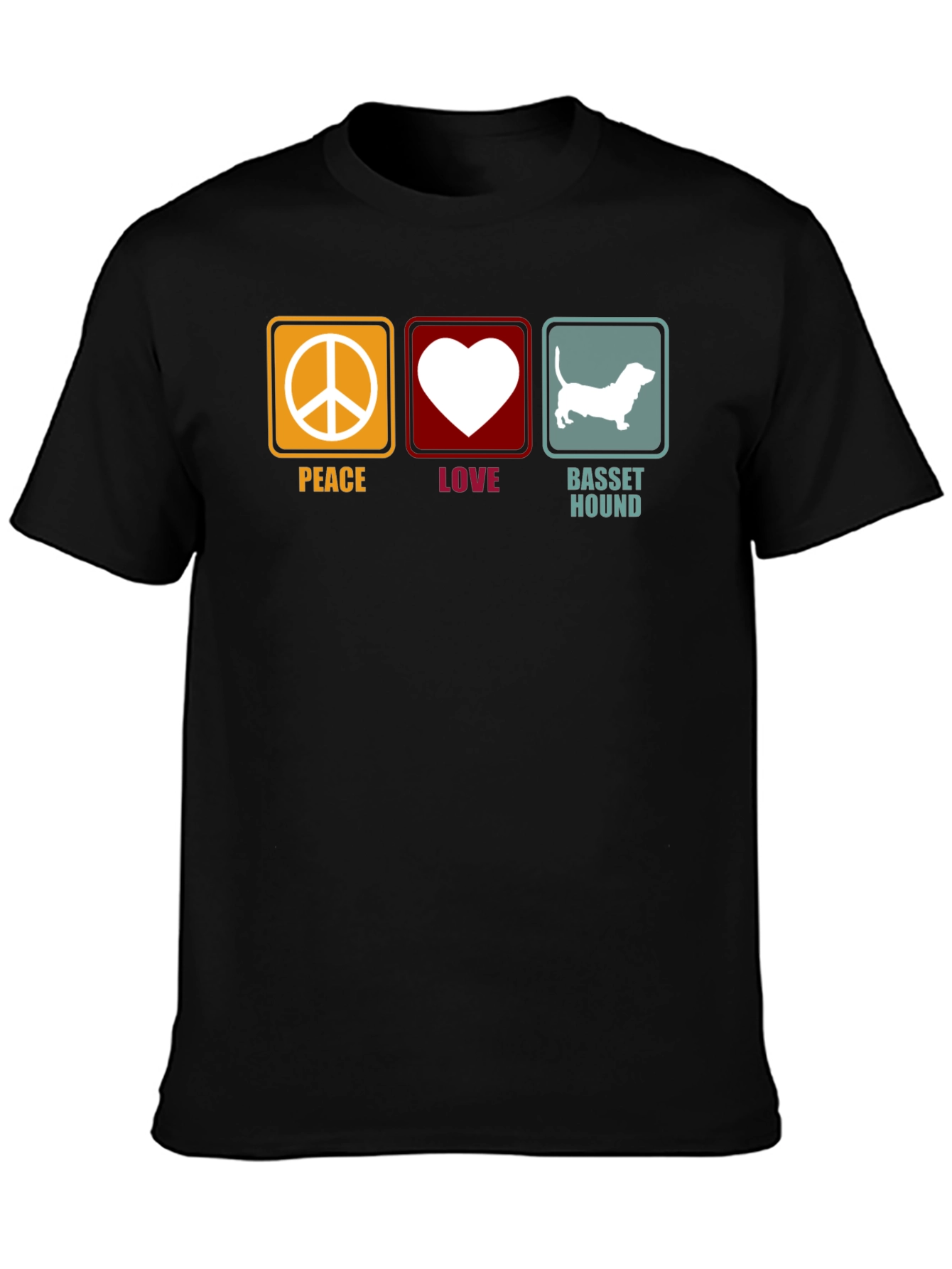 Peace Love Basset Hound T-Shirt