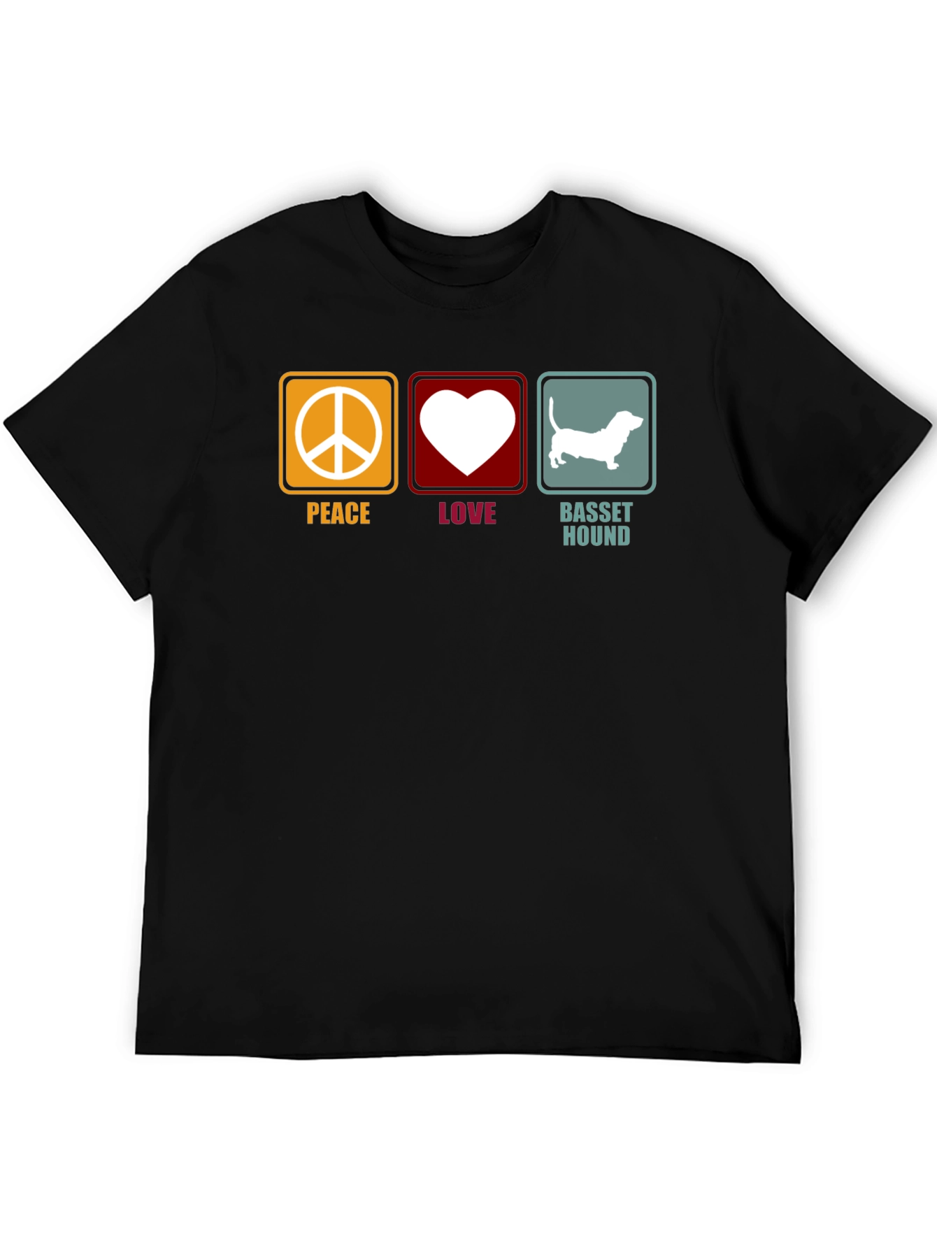 Peace Love Basset Hound T-Shirt