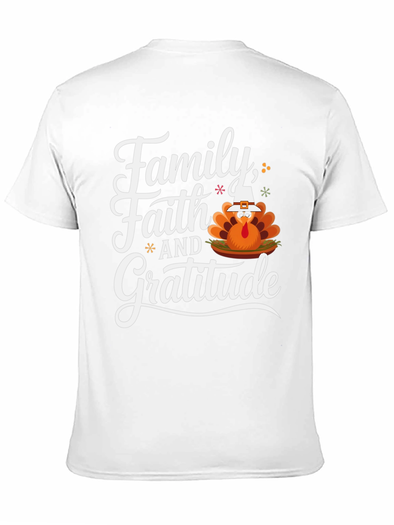 Family Faith and Gratitude Thanksgiving T-Shirt