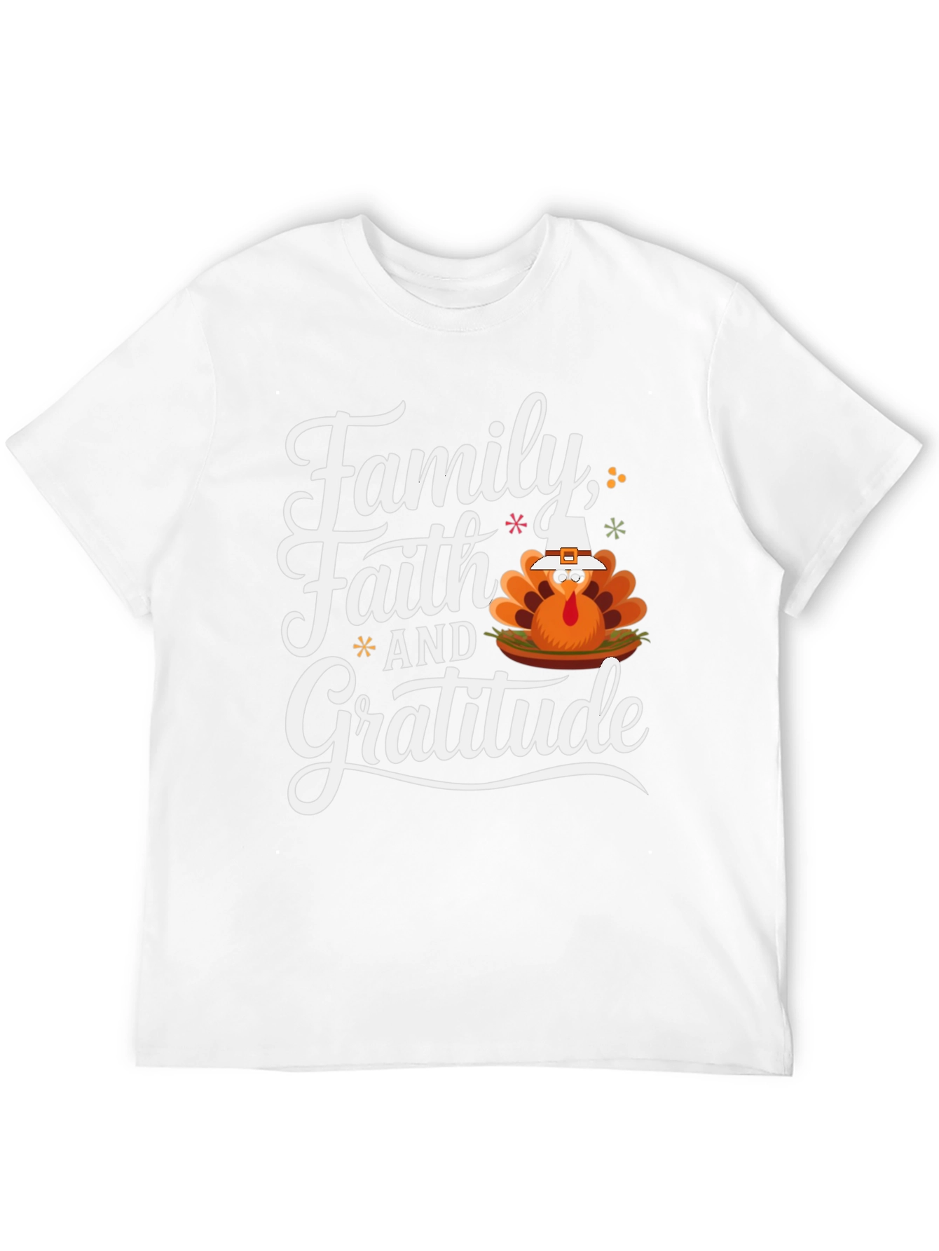 Family Faith and Gratitude Thanksgiving T-Shirt