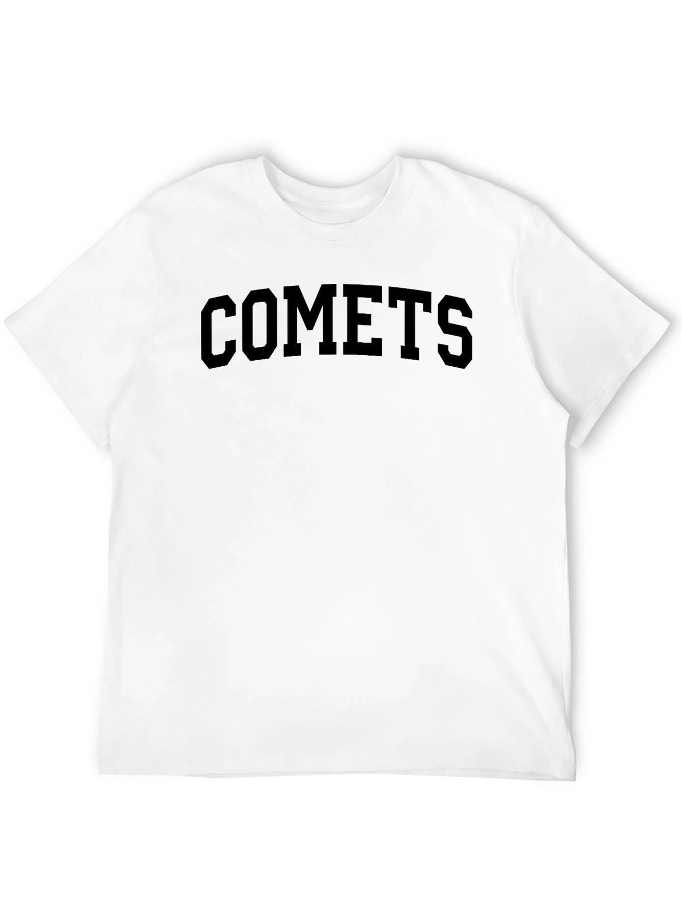 Comets Black Graphic T-Shirt Casual Wear