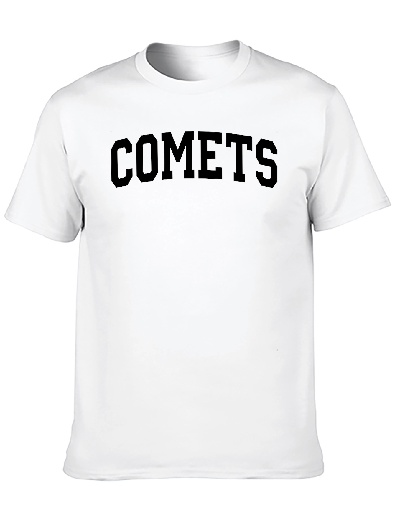 Comets Black Graphic T-Shirt Casual Wear