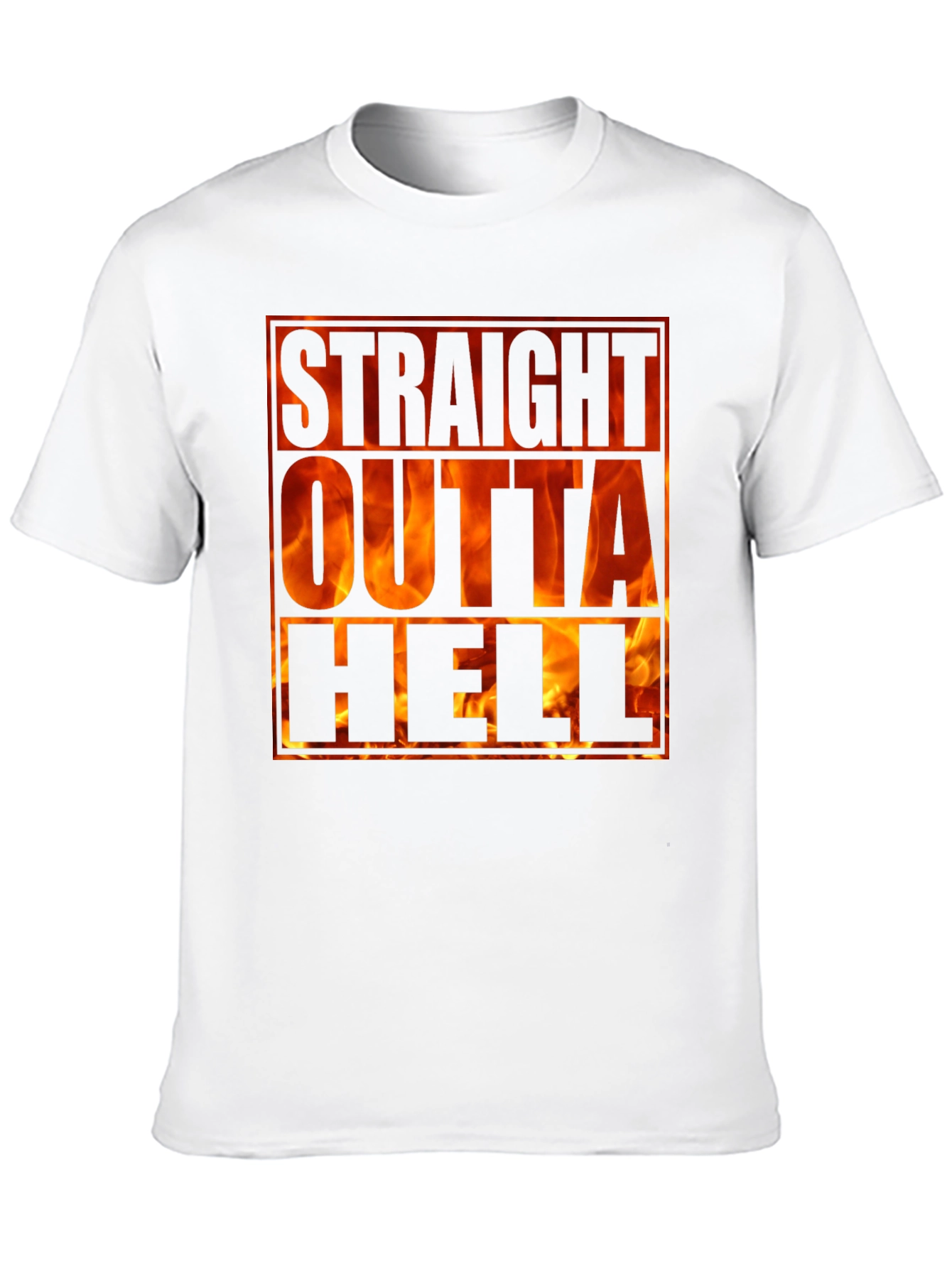 Straight Outta Hell T-Shirt - Fiery Graphic Tee