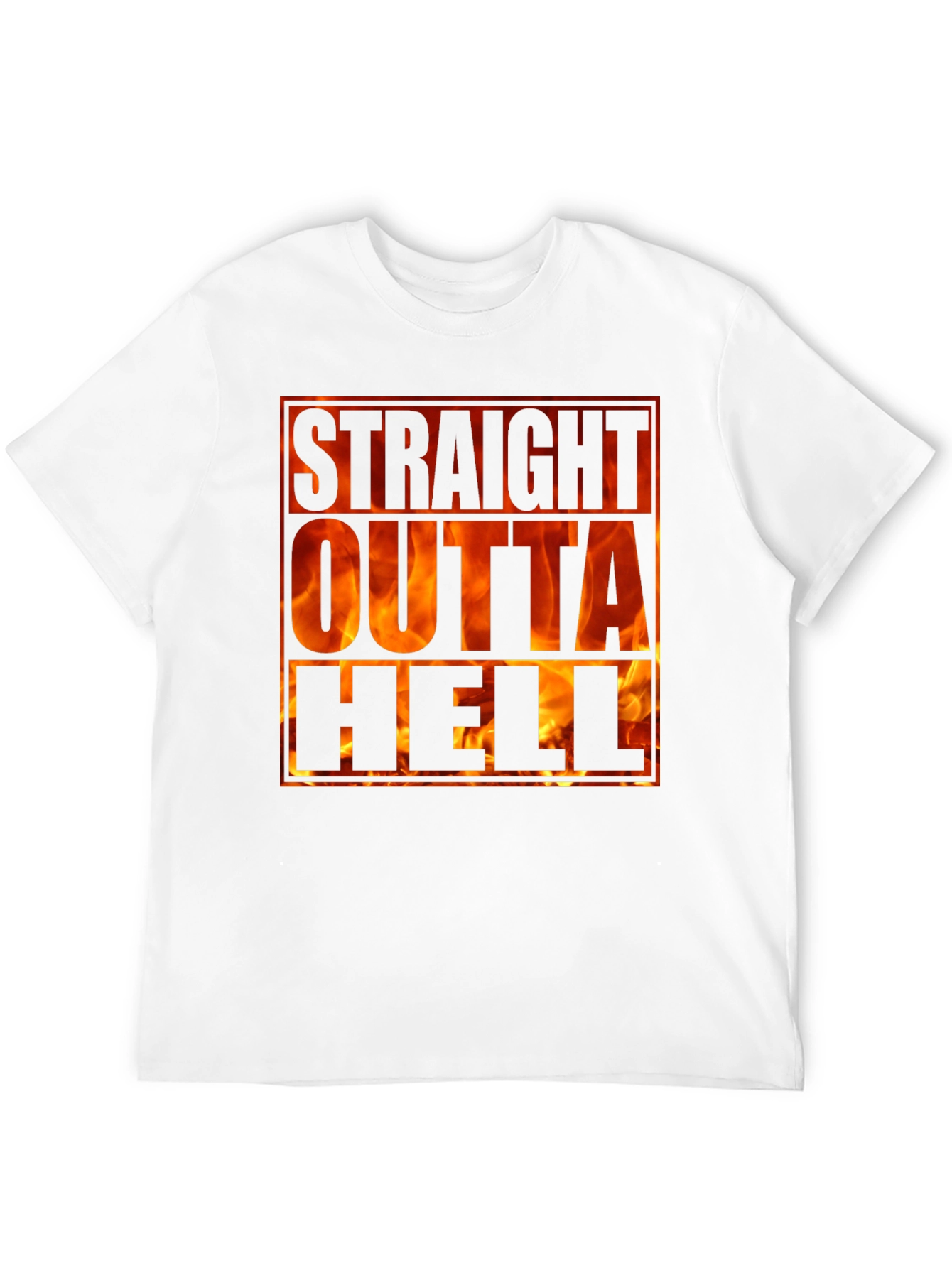Straight Outta Hell T-Shirt - Fiery Graphic Tee