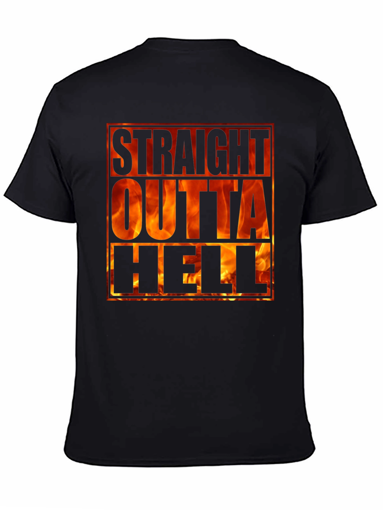 Straight Outta Hell T-Shirt - Fiery Graphic Tee