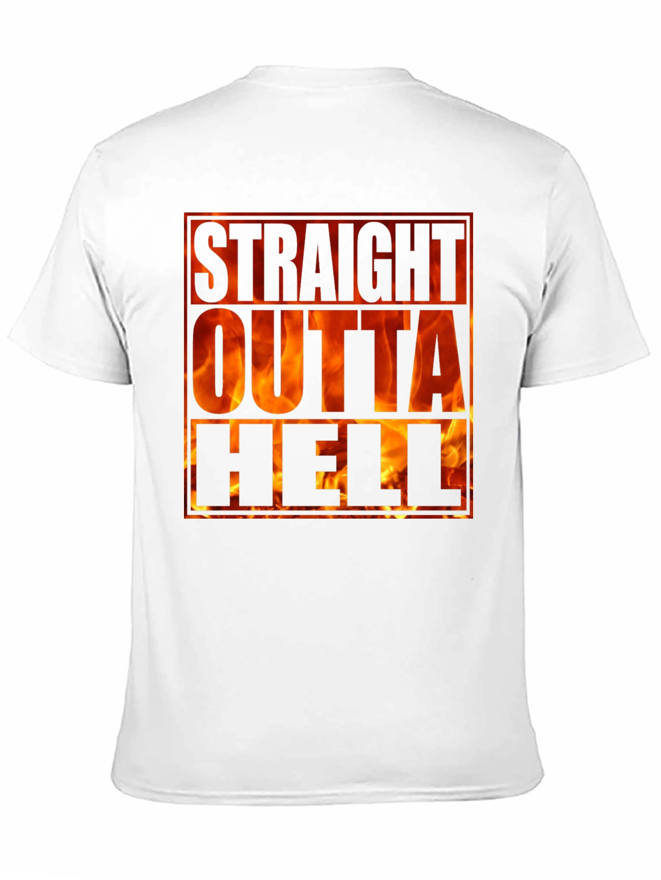 Straight Outta Hell T-Shirt - Fiery Graphic Tee