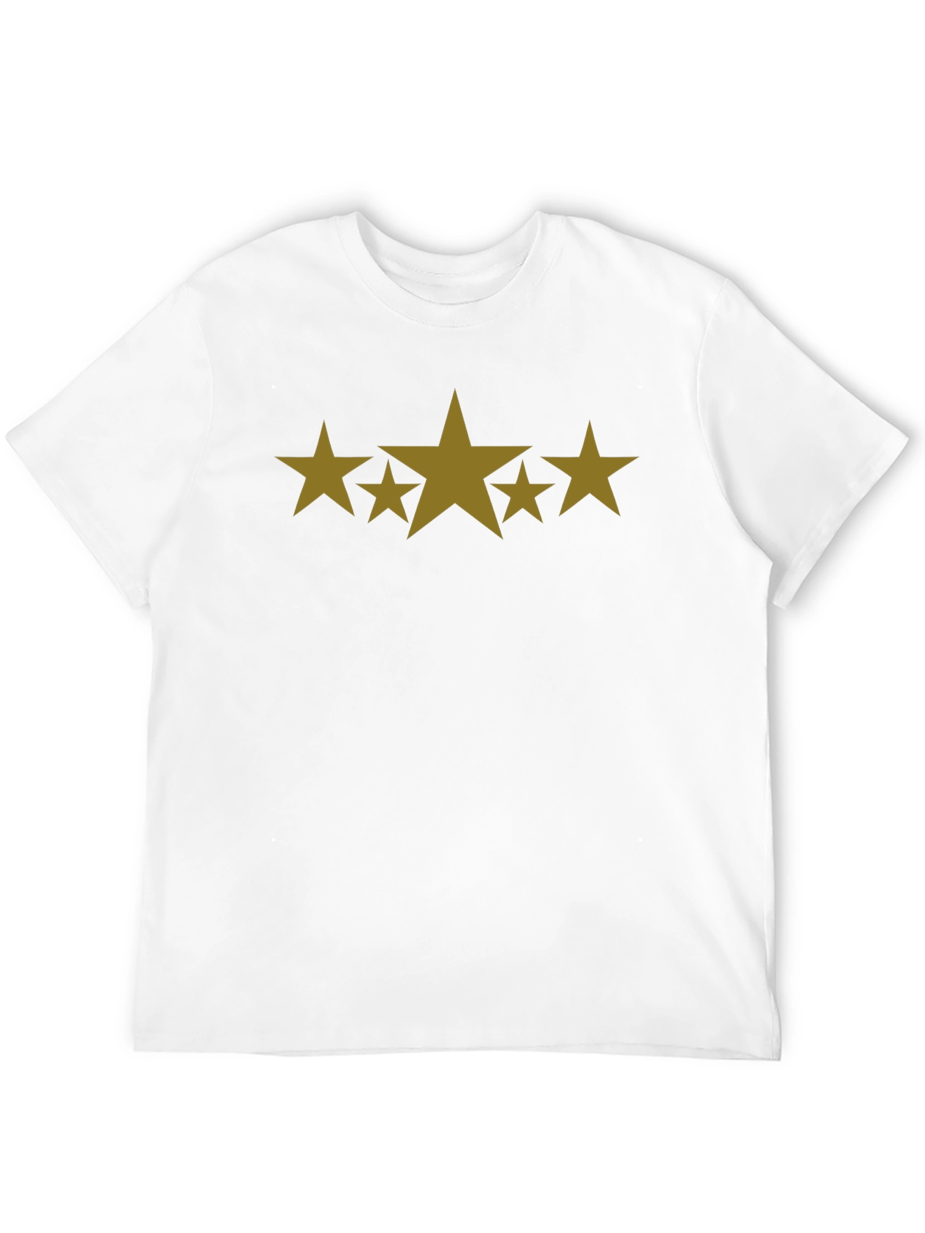 Black T-Shirt with Gold Star Design