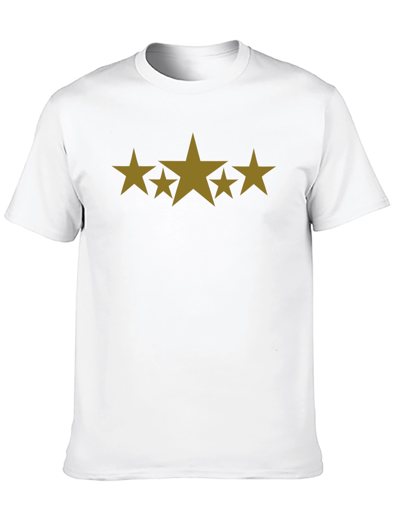 Black T-Shirt with Gold Star Design