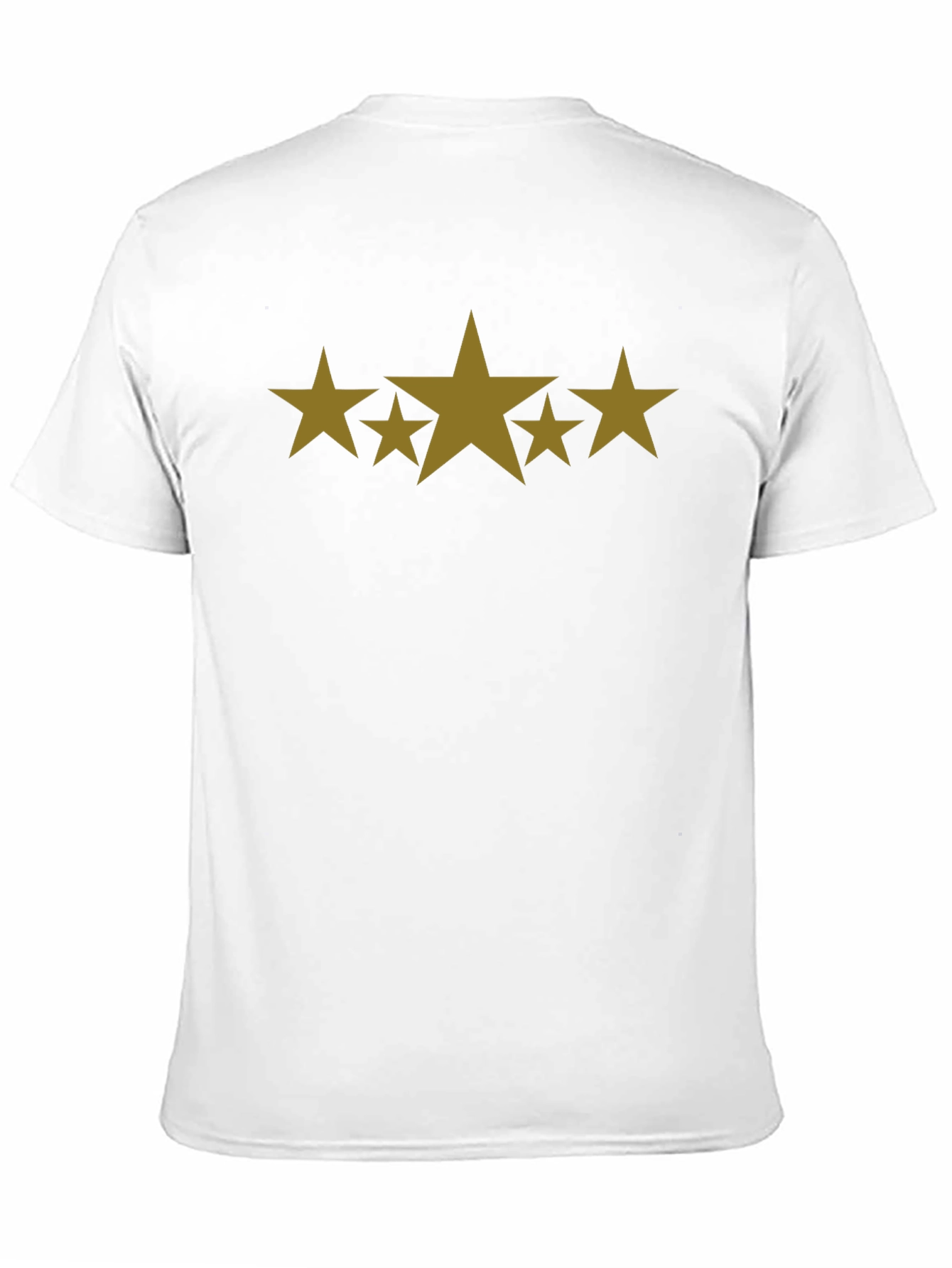 Black T-Shirt with Gold Star Design