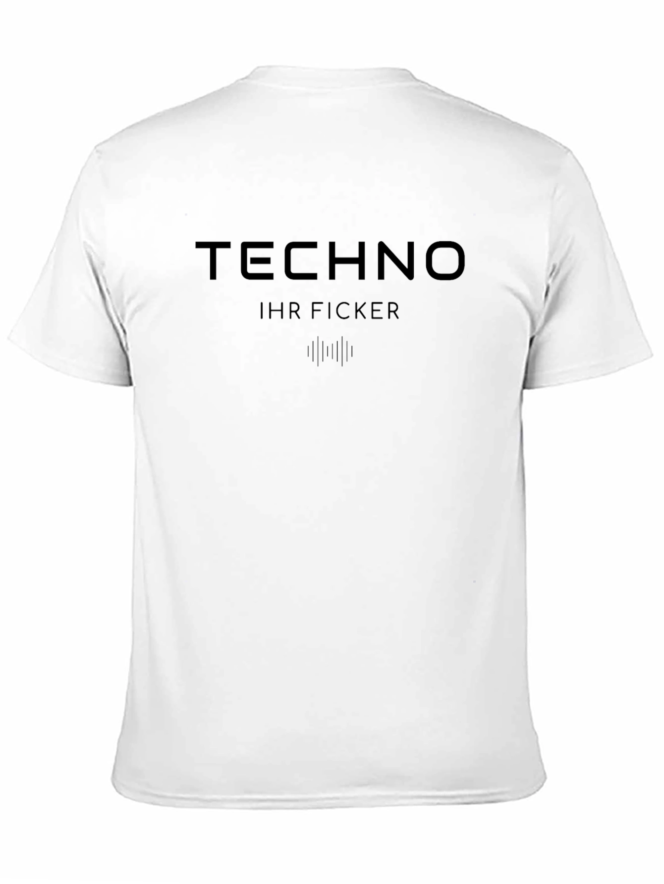 Techno Graphic Tee - Black Crew Neck