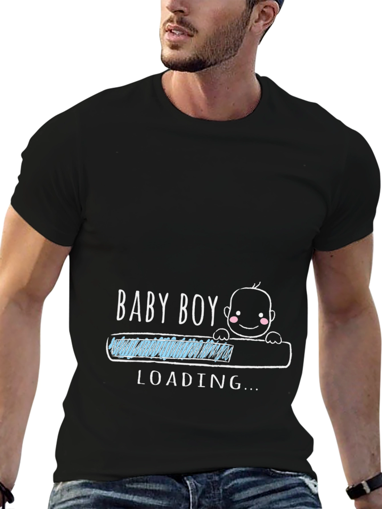 Baby Boy Loading T-Shirt - Expecting Dad Tee