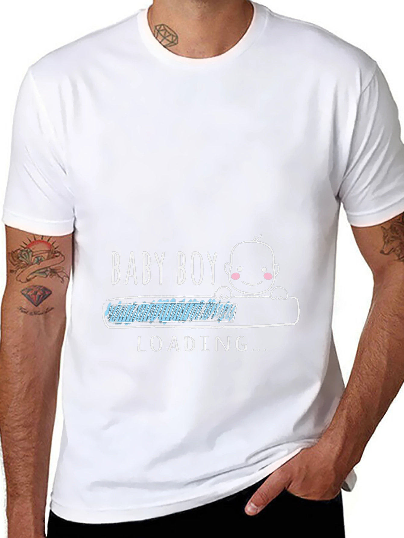 Baby Boy Loading T-Shirt - Expecting Dad Tee