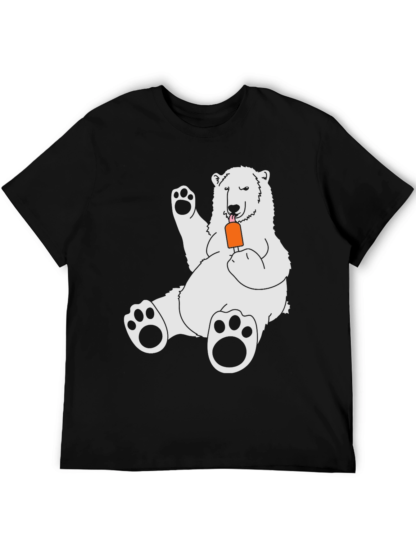 Cool Bear Graphic Tee - Black Cotton Blend