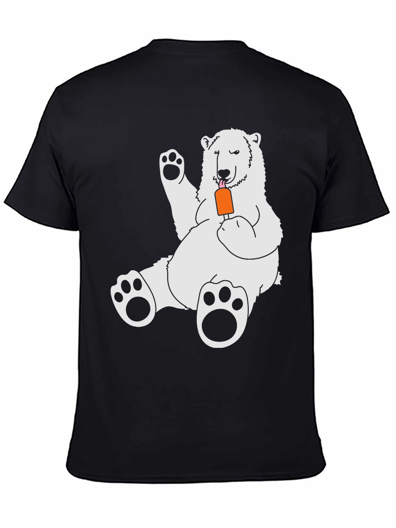 Cool Bear Graphic Tee - Black Cotton Blend