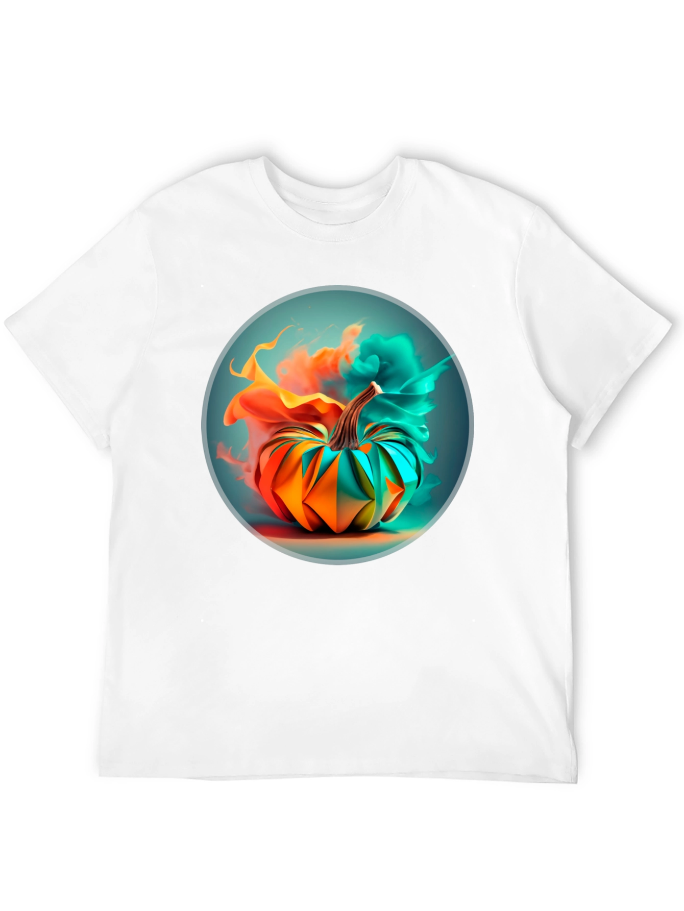 Abstract Pumpkin Graphic Tee - Mens Black T-Shirt