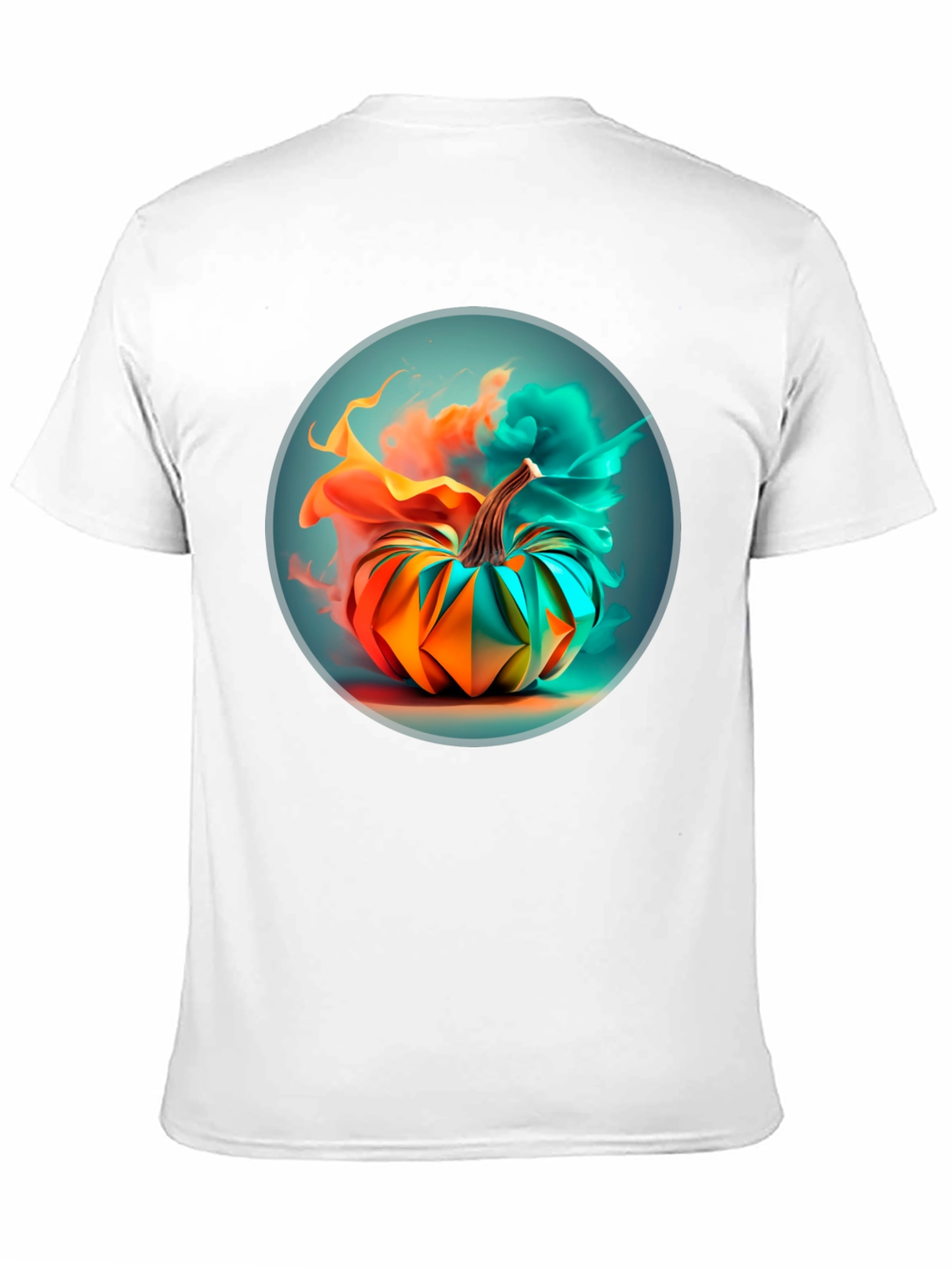 Abstract Pumpkin Graphic Tee - Mens Black T-Shirt