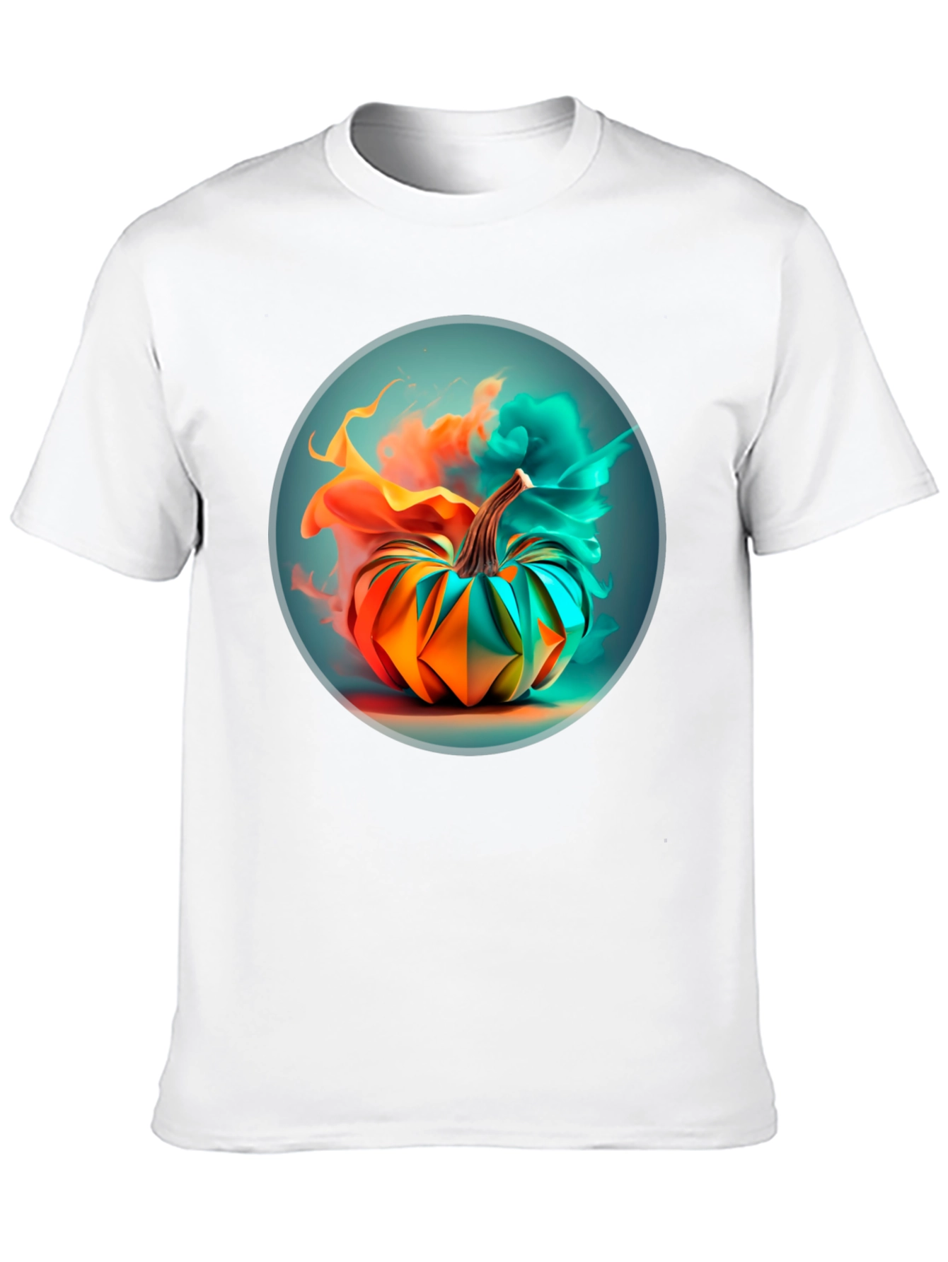 Abstract Pumpkin Graphic Tee - Mens Black T-Shirt