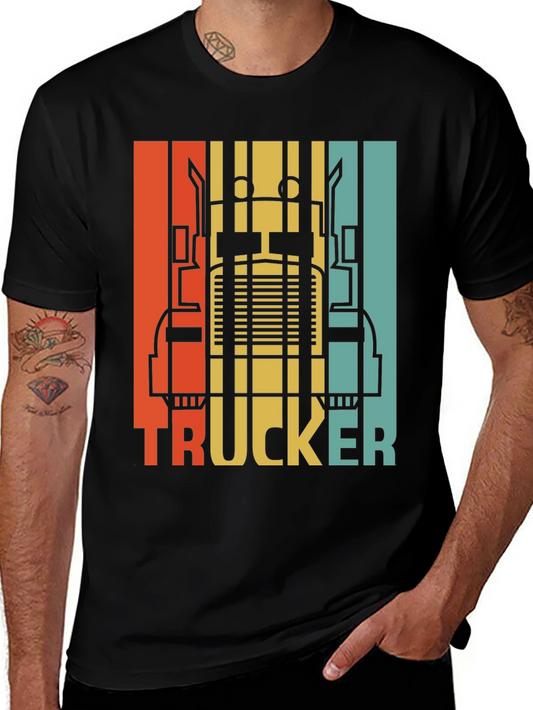 Vintage Style Trucker T-Shirt - Retro Design
