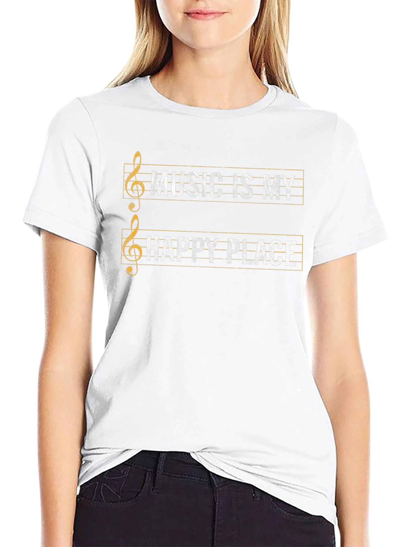 Music is My Happy Place Graphic Tee