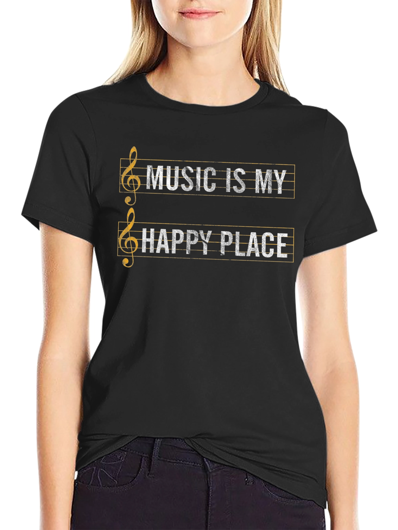 Music is My Happy Place Graphic Tee