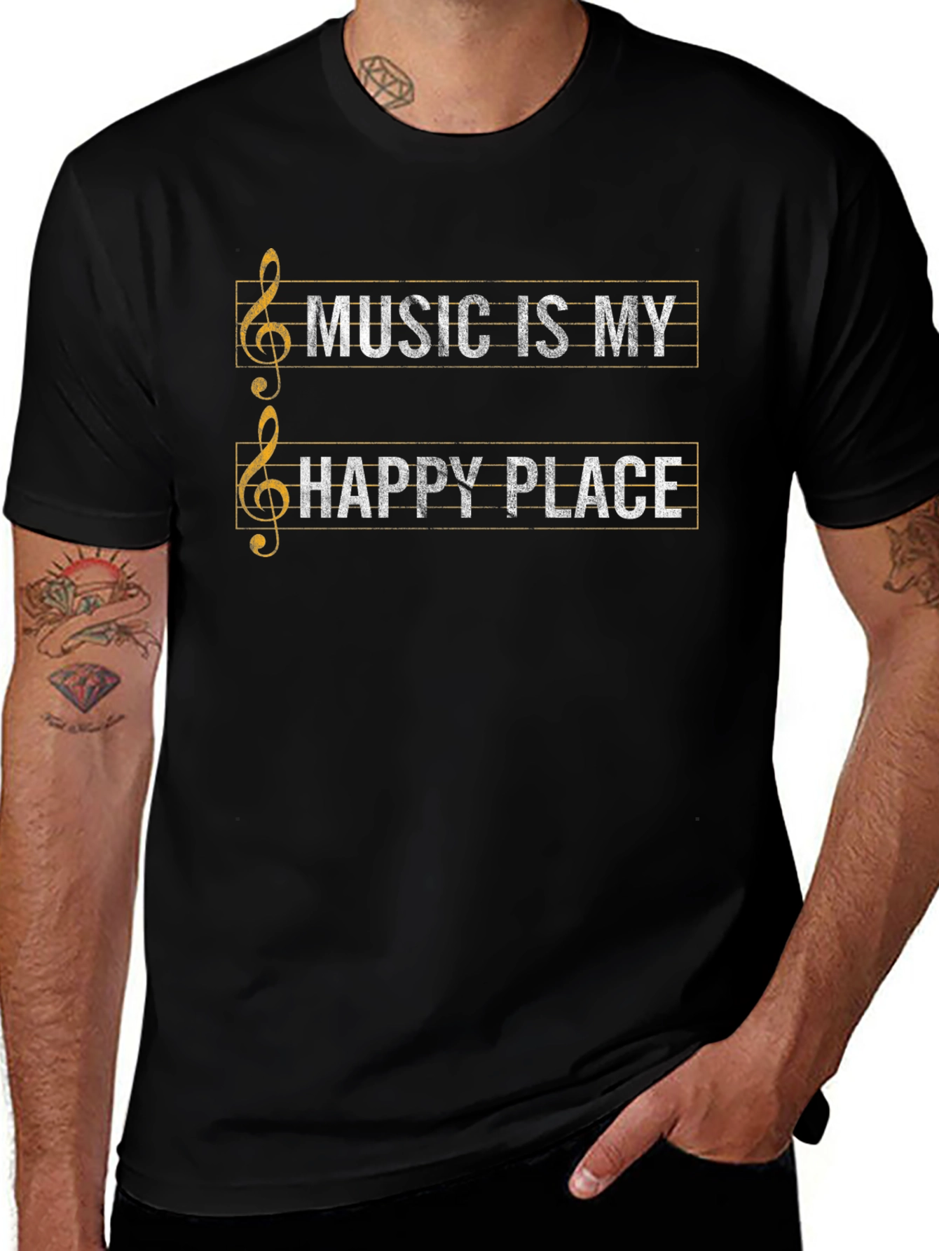 Music is My Happy Place Graphic Tee