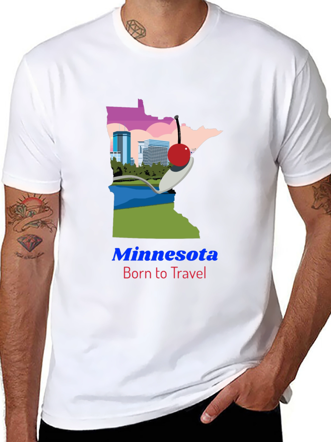 Minnesota Born to Travel Graphic Tee