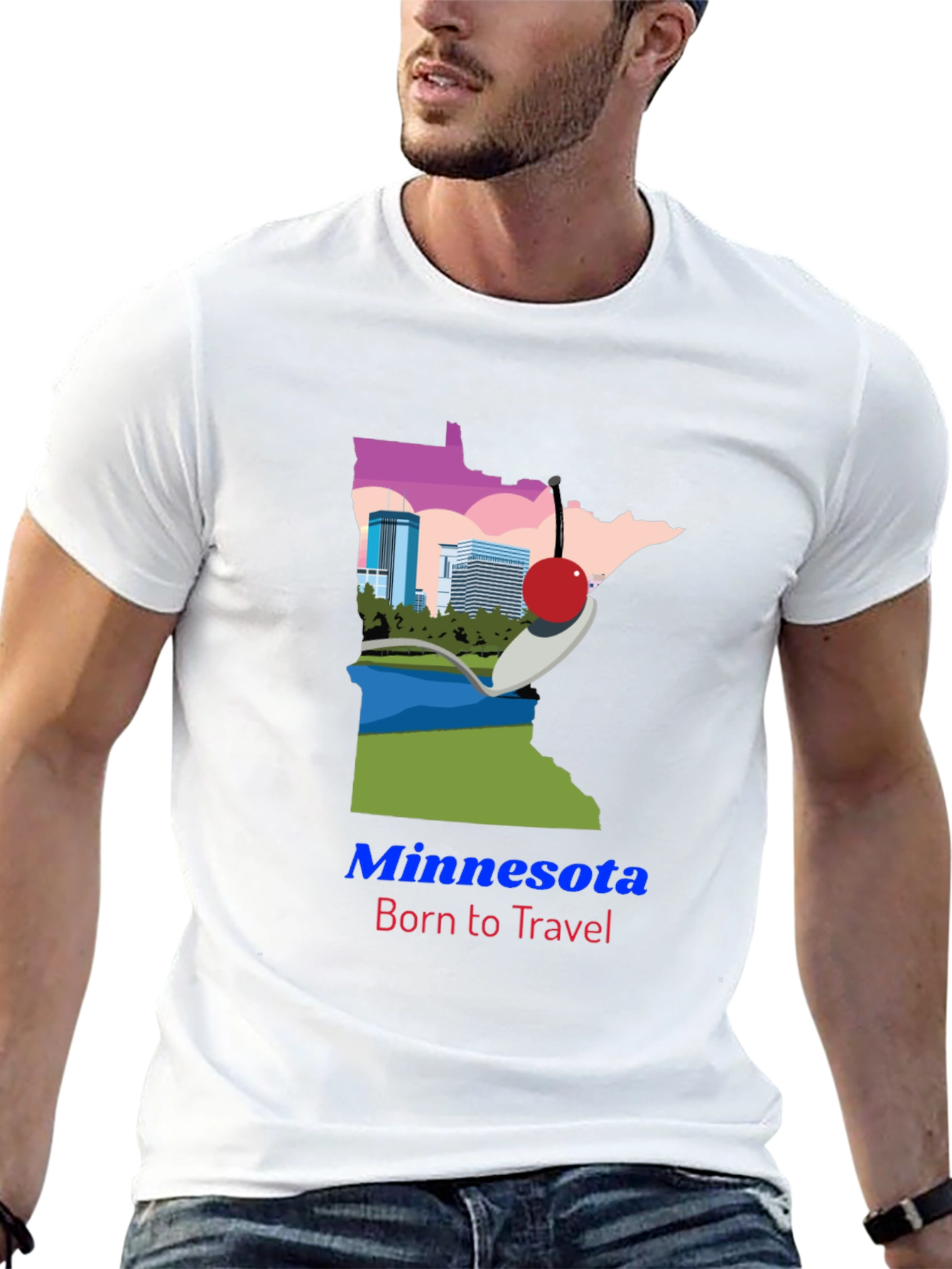 Minnesota Born to Travel Graphic Tee