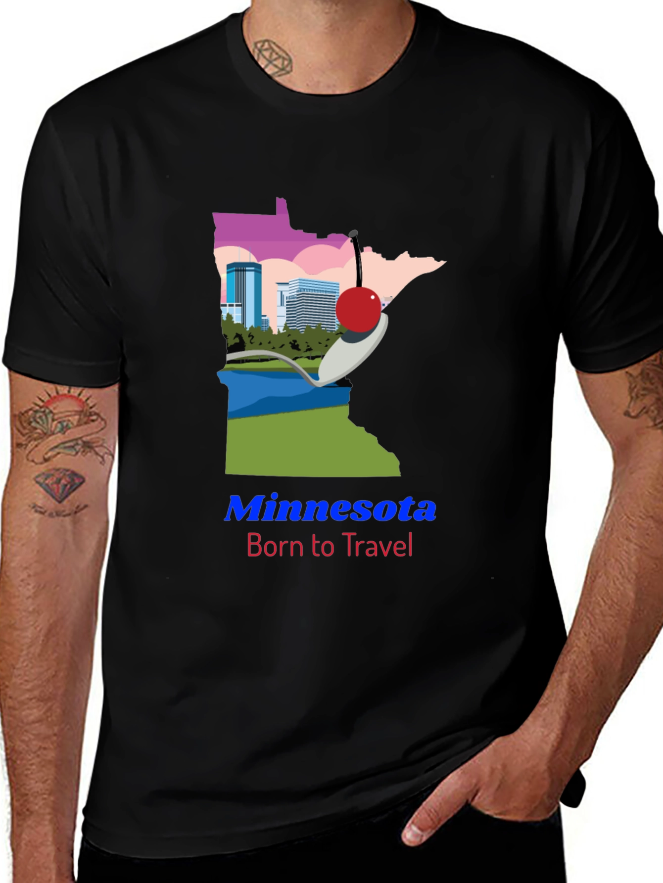Minnesota Born to Travel Graphic Tee
